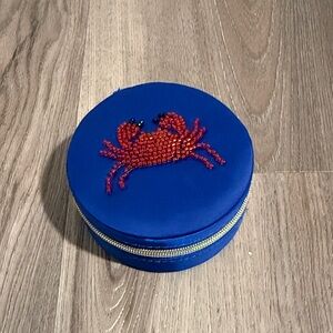 Target Blue Jewelry Case with Red Crab Design
